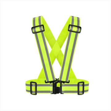 High visibility reflective security safety vest adjustable belt